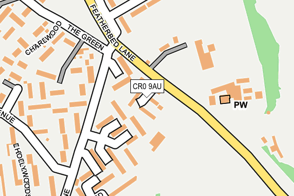 CR0 9AU map - OS OpenMap – Local (Ordnance Survey)