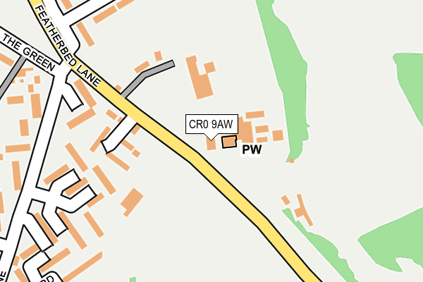 CR0 9AW map - OS OpenMap – Local (Ordnance Survey)