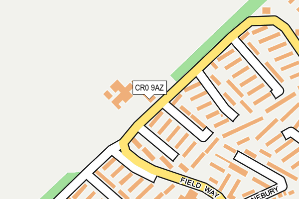 CR0 9AZ map - OS OpenMap – Local (Ordnance Survey)