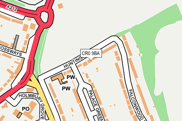 CR0 9BA map - OS OpenMap – Local (Ordnance Survey)