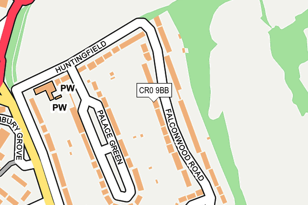 CR0 9BB map - OS OpenMap – Local (Ordnance Survey)