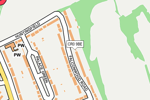 CR0 9BE map - OS OpenMap – Local (Ordnance Survey)