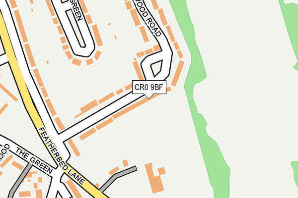 CR0 9BF map - OS OpenMap – Local (Ordnance Survey)