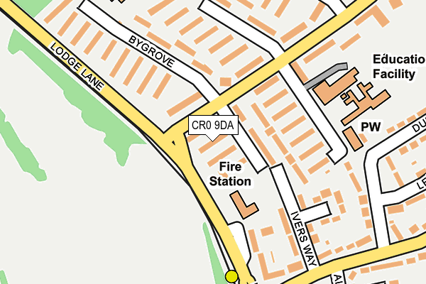 CR0 9DA map - OS OpenMap – Local (Ordnance Survey)