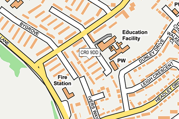 CR0 9DD map - OS OpenMap – Local (Ordnance Survey)