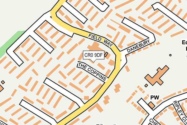 CR0 9DF map - OS OpenMap – Local (Ordnance Survey)