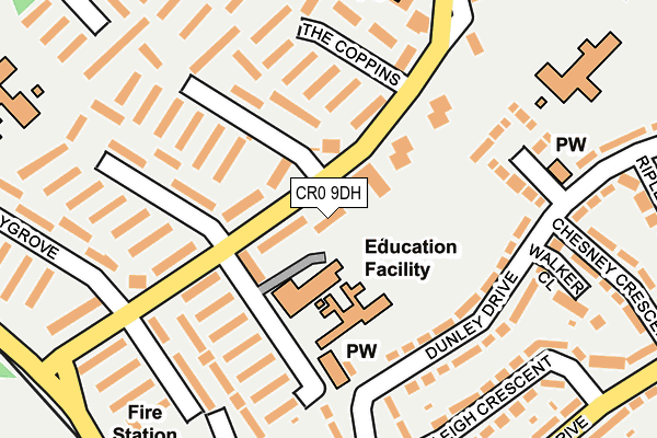 CR0 9DH map - OS OpenMap – Local (Ordnance Survey)