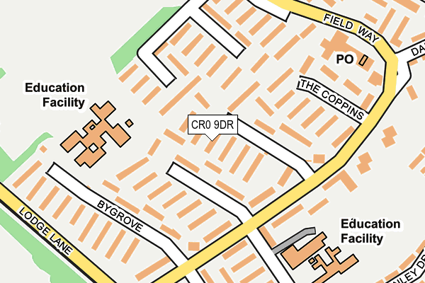 CR0 9DR map - OS OpenMap – Local (Ordnance Survey)