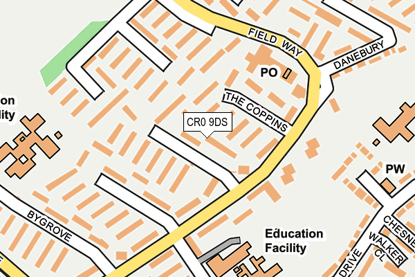 CR0 9DS map - OS OpenMap – Local (Ordnance Survey)