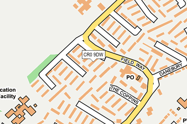 CR0 9DW map - OS OpenMap – Local (Ordnance Survey)