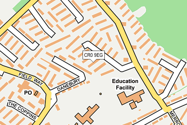 CR0 9EG map - OS OpenMap – Local (Ordnance Survey)