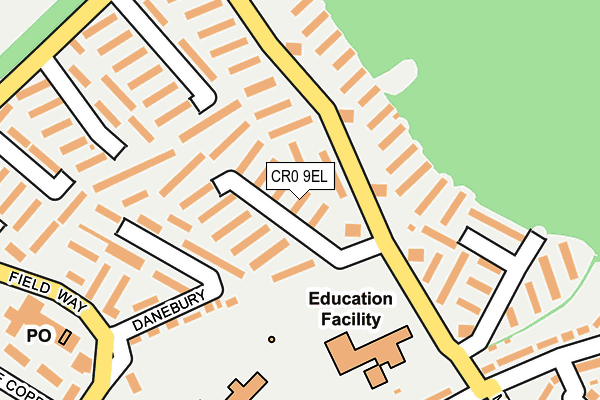 CR0 9EL map - OS OpenMap – Local (Ordnance Survey)