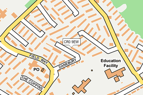 CR0 9EW map - OS OpenMap – Local (Ordnance Survey)