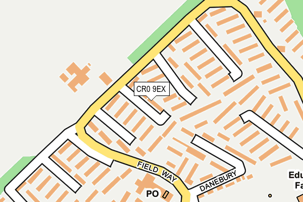 CR0 9EX map - OS OpenMap – Local (Ordnance Survey)