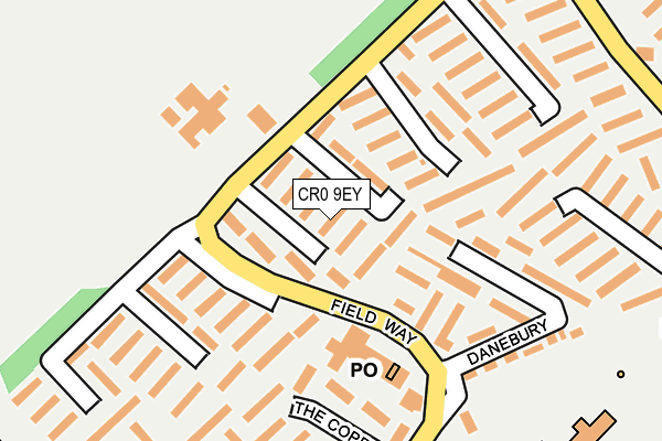 CR0 9EY map - OS OpenMap – Local (Ordnance Survey)