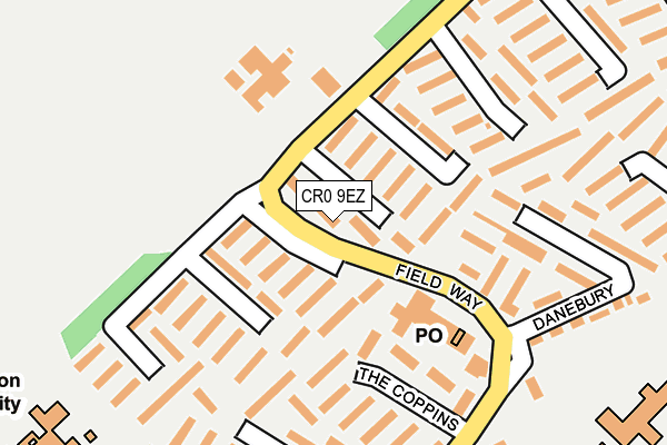CR0 9EZ map - OS OpenMap – Local (Ordnance Survey)