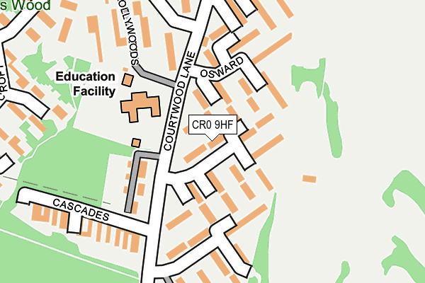 CR0 9HF map - OS OpenMap – Local (Ordnance Survey)