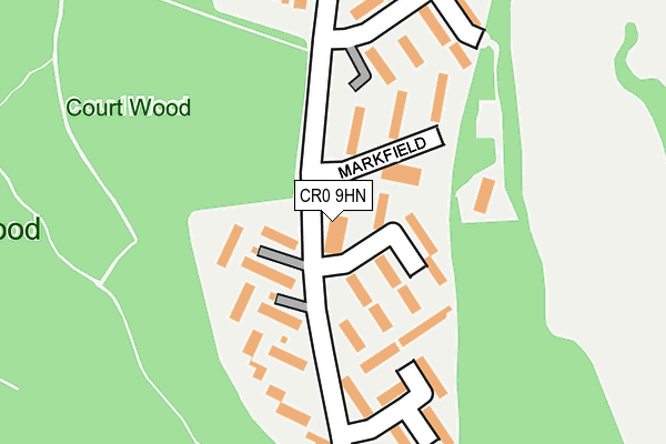 CR0 9HN map - OS OpenMap – Local (Ordnance Survey)