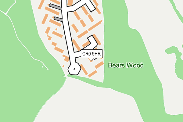 CR0 9HR map - OS OpenMap – Local (Ordnance Survey)