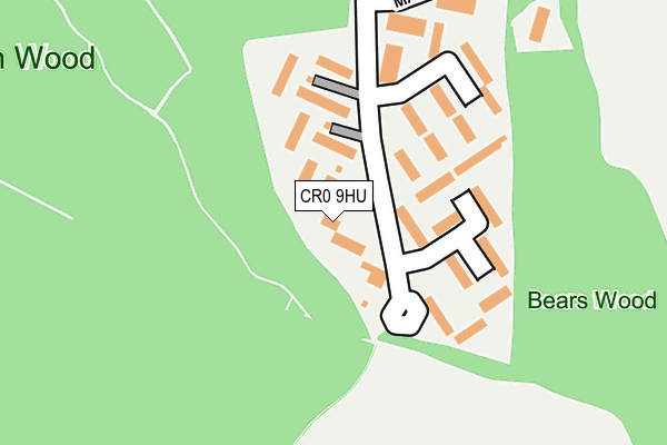 CR0 9HU map - OS OpenMap – Local (Ordnance Survey)