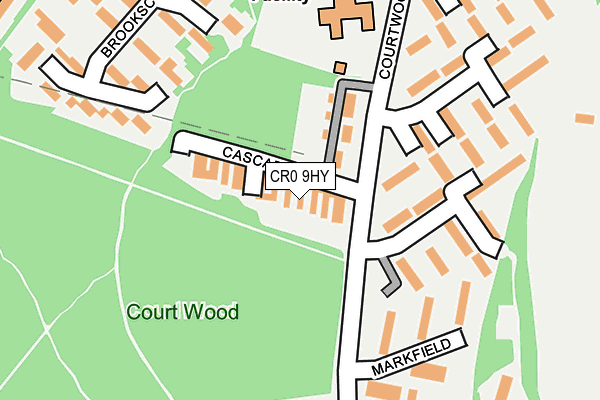 CR0 9HY map - OS OpenMap – Local (Ordnance Survey)