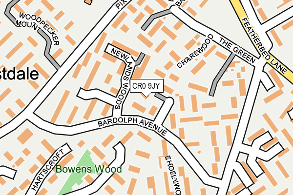 CR0 9JY map - OS OpenMap – Local (Ordnance Survey)