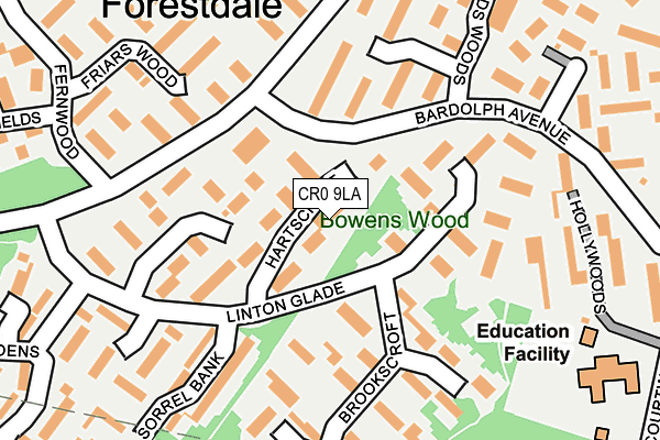 CR0 9LA map - OS OpenMap – Local (Ordnance Survey)