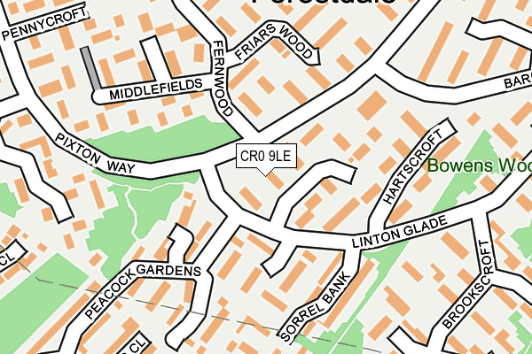 CR0 9LE map - OS OpenMap – Local (Ordnance Survey)