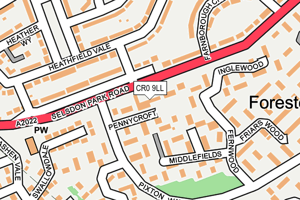 CR0 9LL map - OS OpenMap – Local (Ordnance Survey)