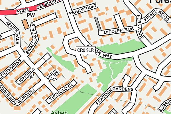 CR0 9LR map - OS OpenMap – Local (Ordnance Survey)