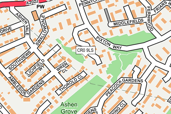 CR0 9LS map - OS OpenMap – Local (Ordnance Survey)