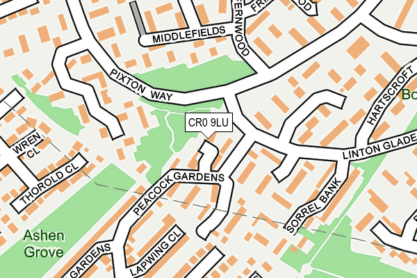 CR0 9LU map - OS OpenMap – Local (Ordnance Survey)