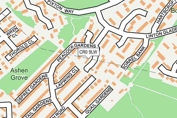 CR0 9LW map - OS OpenMap – Local (Ordnance Survey)