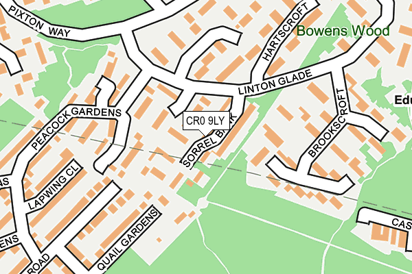 CR0 9LY map - OS OpenMap – Local (Ordnance Survey)