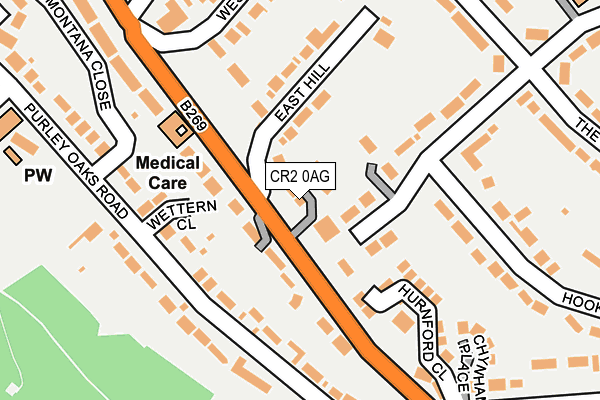 CR2 0AG map - OS OpenMap – Local (Ordnance Survey)