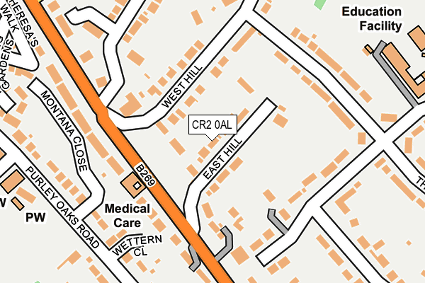 CR2 0AL map - OS OpenMap – Local (Ordnance Survey)