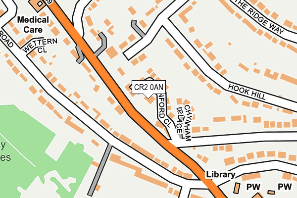 CR2 0AN map - OS OpenMap – Local (Ordnance Survey)