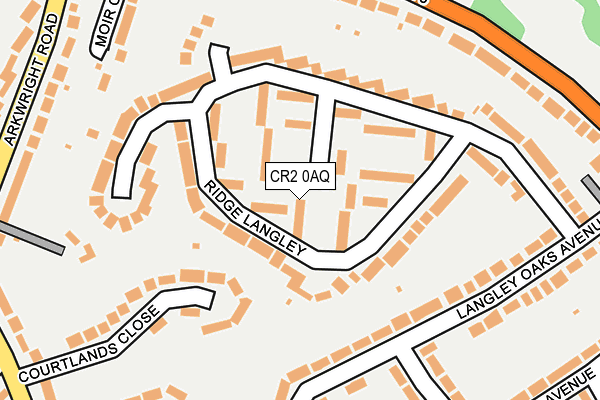CR2 0AQ map - OS OpenMap – Local (Ordnance Survey)