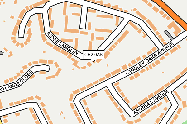 CR2 0AS map - OS OpenMap – Local (Ordnance Survey)