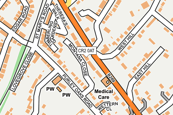 CR2 0AT map - OS OpenMap – Local (Ordnance Survey)