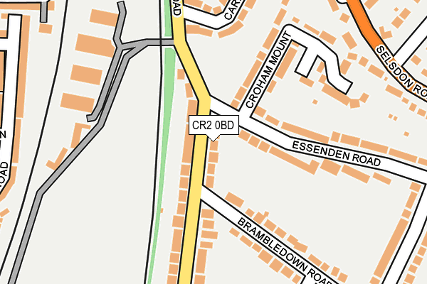 CR2 0BD map - OS OpenMap – Local (Ordnance Survey)