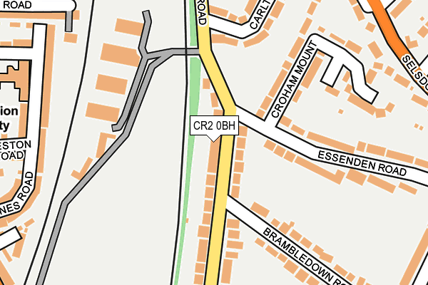 CR2 0BH map - OS OpenMap – Local (Ordnance Survey)