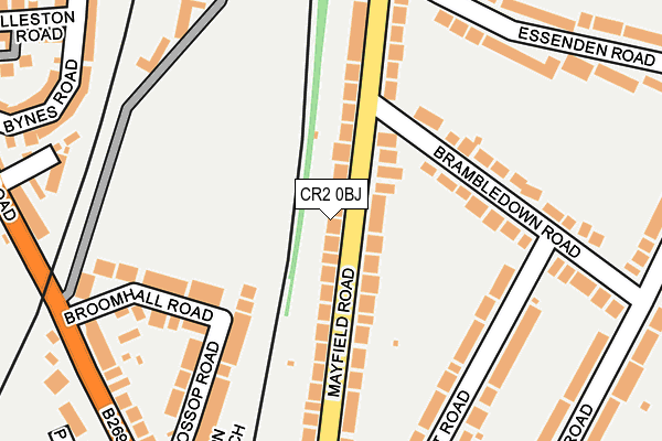 CR2 0BJ map - OS OpenMap – Local (Ordnance Survey)