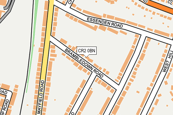 CR2 0BN map - OS OpenMap – Local (Ordnance Survey)