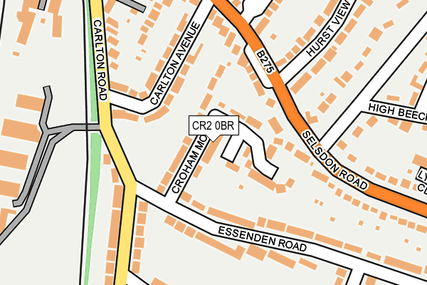 CR2 0BR map - OS OpenMap – Local (Ordnance Survey)