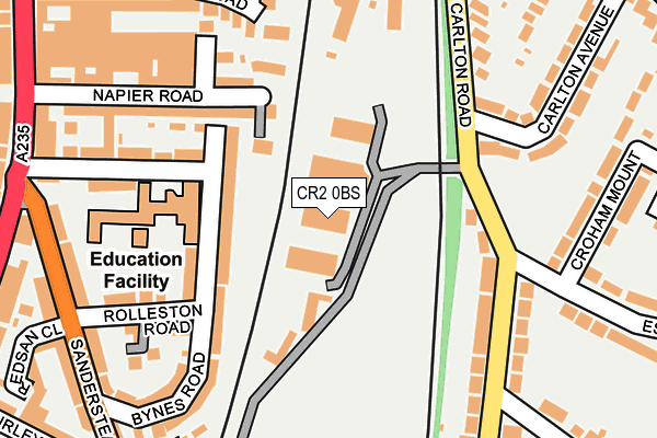 CR2 0BS map - OS OpenMap – Local (Ordnance Survey)