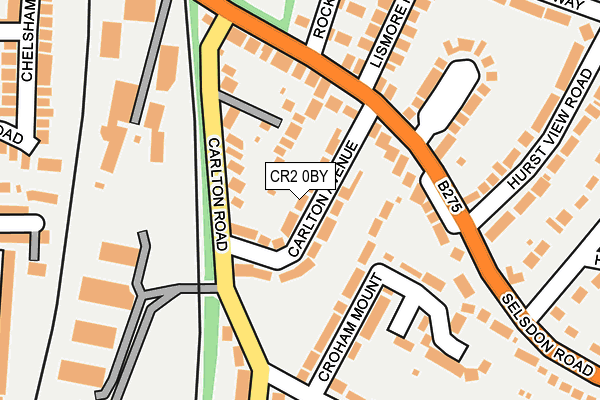 CR2 0BY map - OS OpenMap – Local (Ordnance Survey)