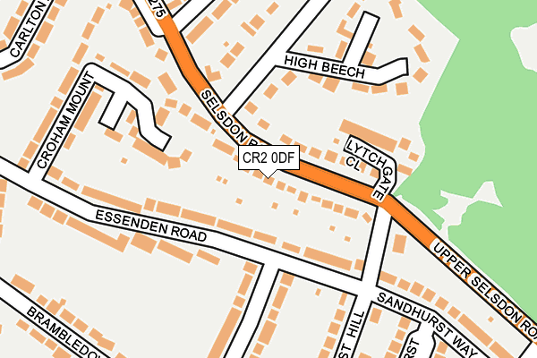 CR2 0DF map - OS OpenMap – Local (Ordnance Survey)