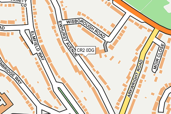CR2 0DG map - OS OpenMap – Local (Ordnance Survey)