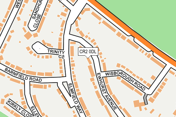 CR2 0DL map - OS OpenMap – Local (Ordnance Survey)